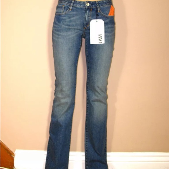Earnest Sewn Bootcut Stretch Jeans Light Wash Flap Pockets Y2K Vintage Size 26 - Picture 6 of 10